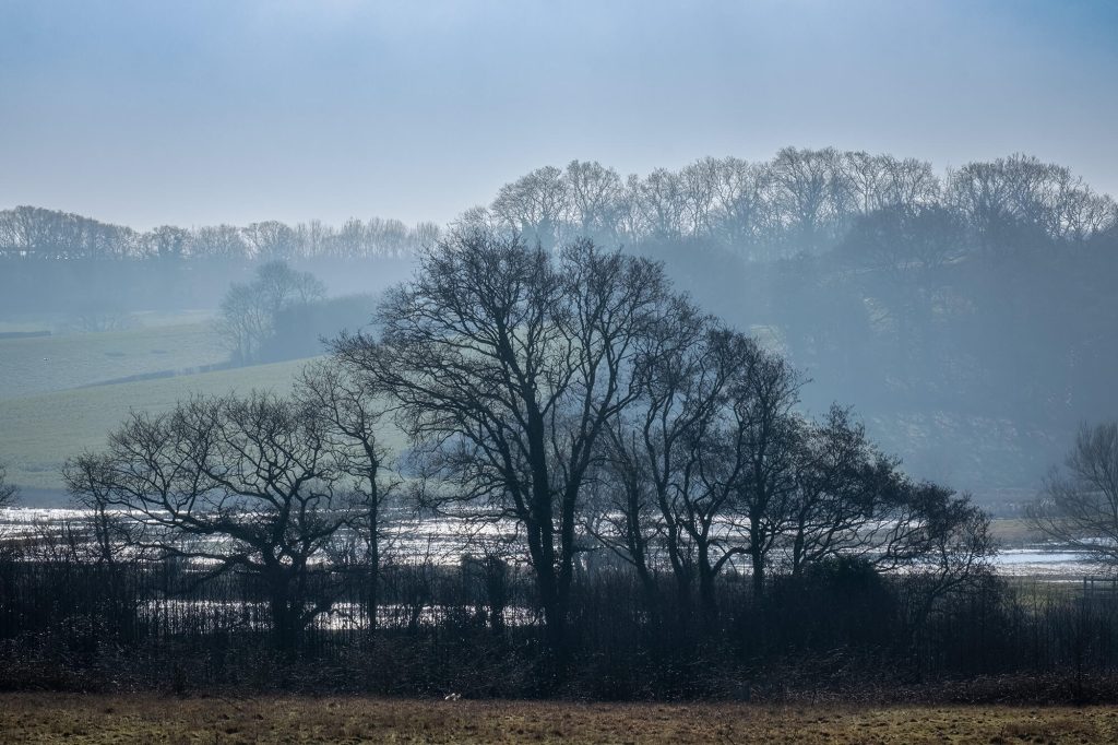 Combe Valley in flood